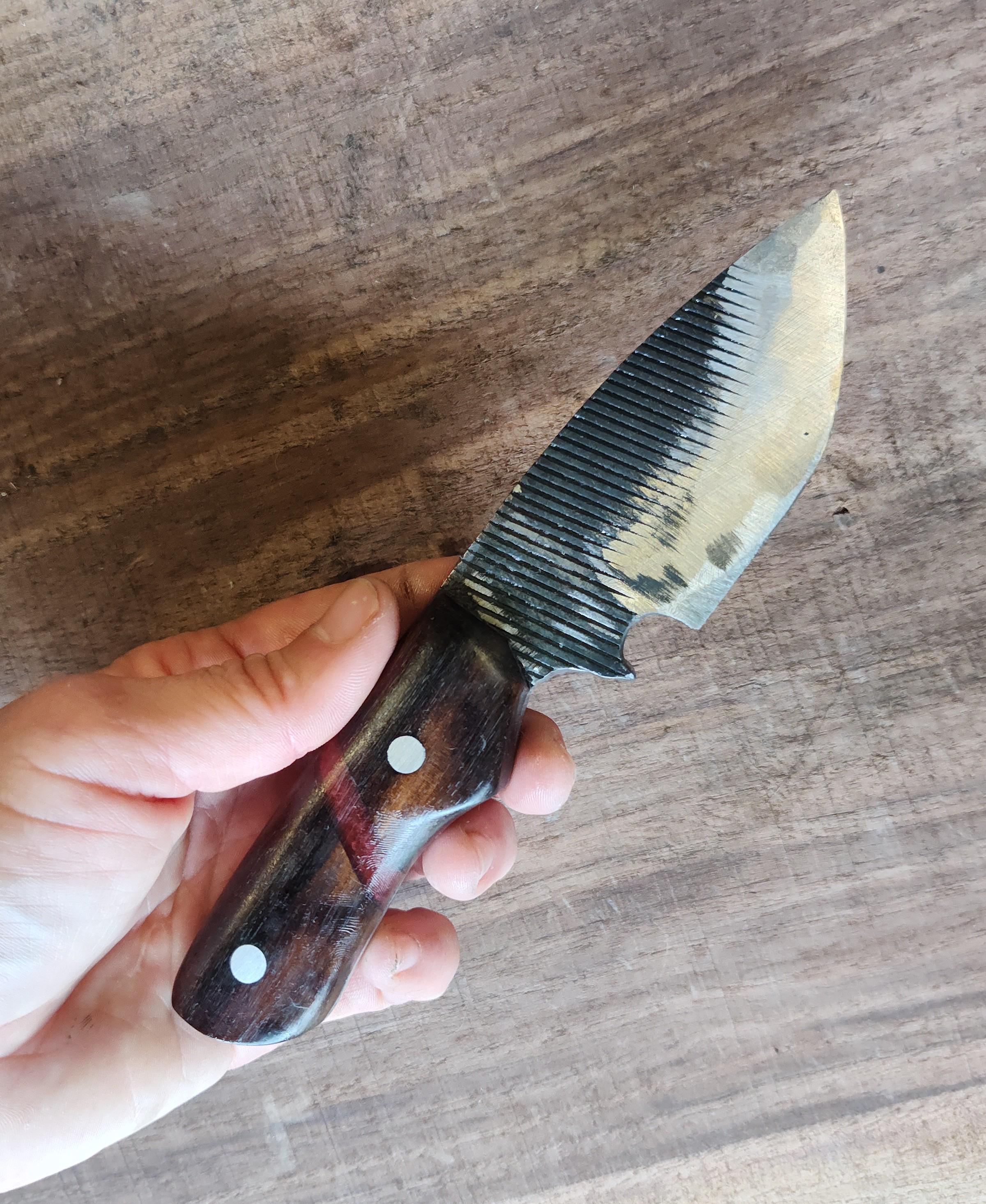 Hand Made Rasp Knife With Katalox Wood & Epoxy Resin Handle - Etsy