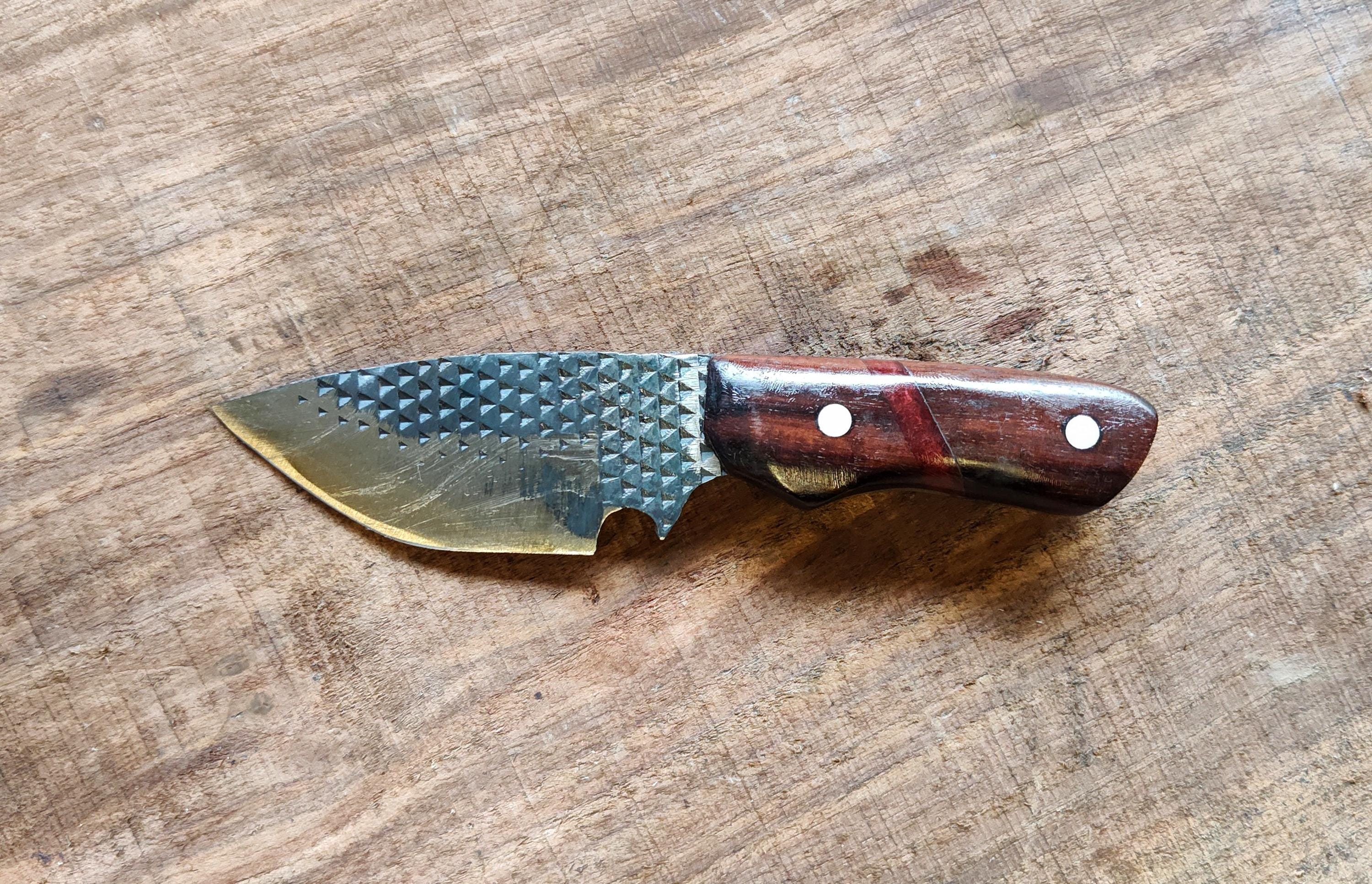 Hand Made Rasp Knife With Katalox Wood & Epoxy Resin Handle - Etsy