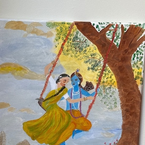 Radha Krishna Leinwand Gemälde