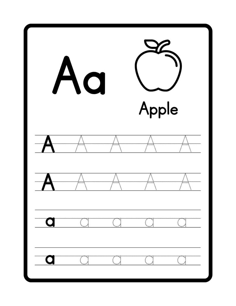 52 Printable Letter Tracing Worksheets - Preschool and Kindergarten ...