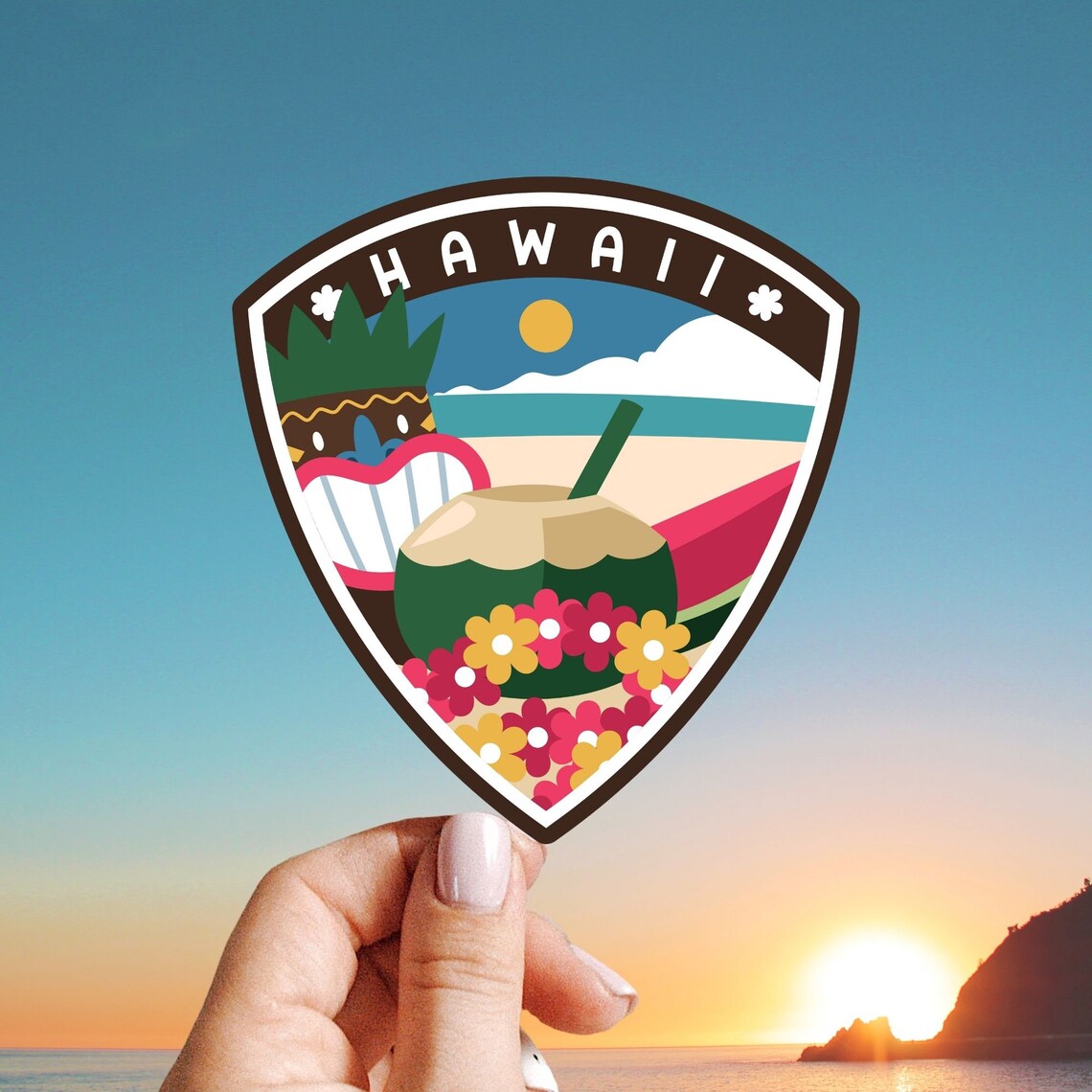 Hawaii Sticker Travel Sticker Vacation Sticker Hawaii Etsy