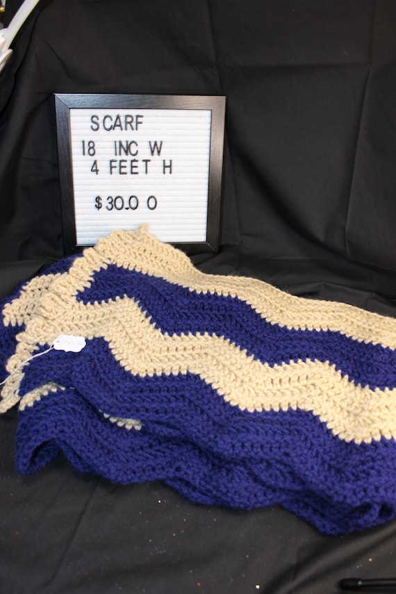 Buy Navy Tan Winter Scarf Online in India