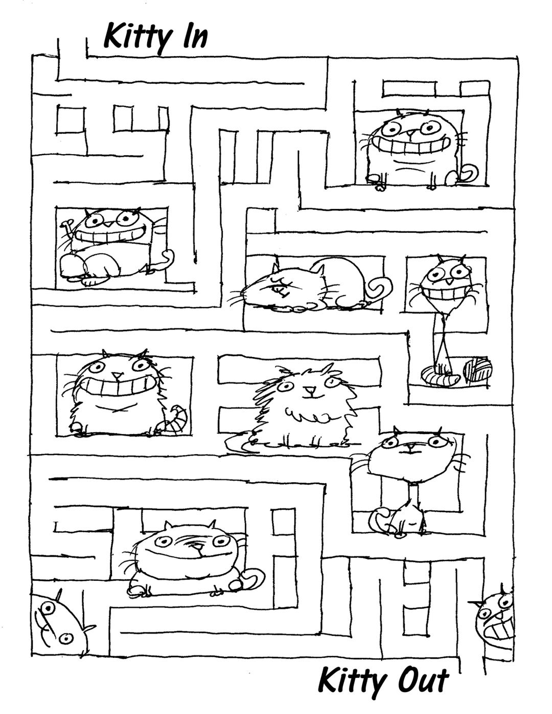 Printable Cat Maze for Kids & Adults (PDF Download) - Etsy