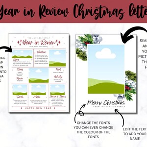 Year in Review Template, Editable Canva Template, Christmas Family ...