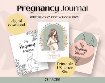 Journal de grossesse à imprimer, agenda de grossesse pour les premières mamans, journal de maternité, suivi de grossesse, livre de souvenirs pour bébé, projet de naissance, PDF