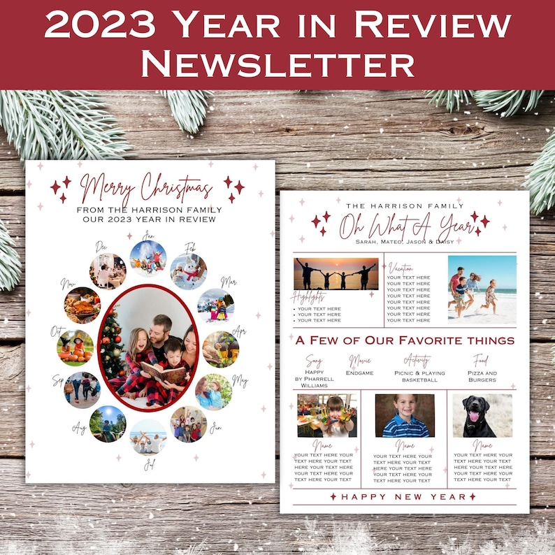 Year in Review Template Editable Canva Template (Instant Download) Etsy