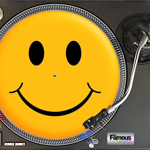 Acid Man Smiley Face 12" Felt turntable DJ Slipmat