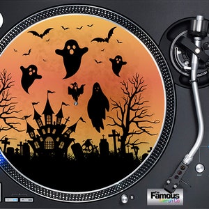 Halloween scene 12" Felt Turntable Mat