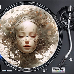 Surreal Girls Face 7" or 12" Felt Turntable Mat