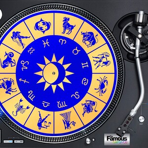 Zodiac Astrology Horoscope 12" Felt Turntable Mat