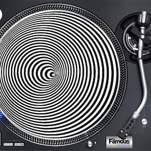 Optical Illusion circle 12" felt turntable Mat