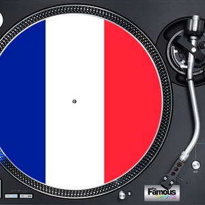 French Flag 12" Felt Turntable Mat