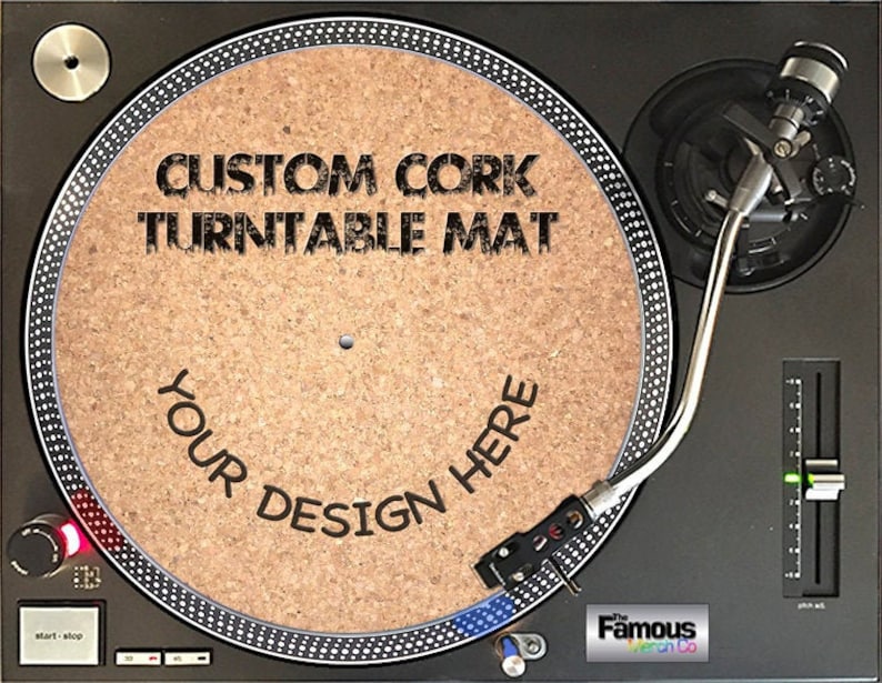 12 Custom design Cork Turntable Mat Etsy