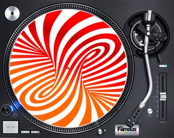 Swirl illusion effect 7" or 12" Felt turntable DJ Slipmat