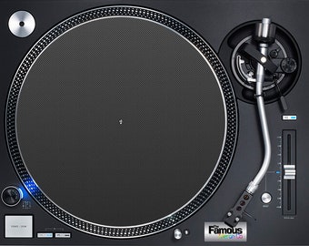 Image effet fibre de carbone 7 » ou 12 » Feutre platine DJ Slipmat