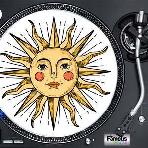Sun Face 7インチまたは12インチフェルトターンテーブルマット