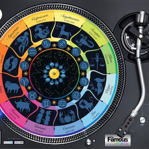Zodiac Astrology Horoscope 12" Felt Turntable Mat