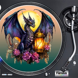 Fantasy Dragon 7" or 12" Felt Turntable Mat