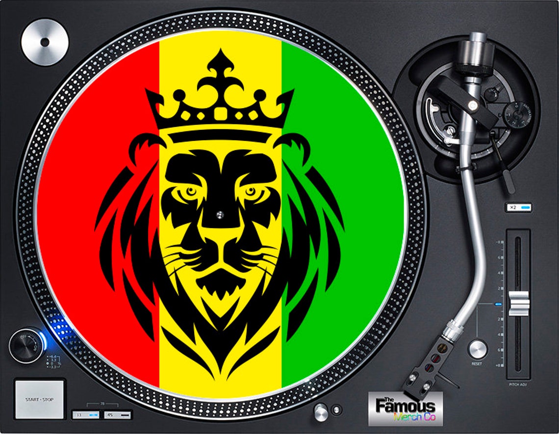 Rasta Lion 12 felt turntable DJ Slipmat Etsy