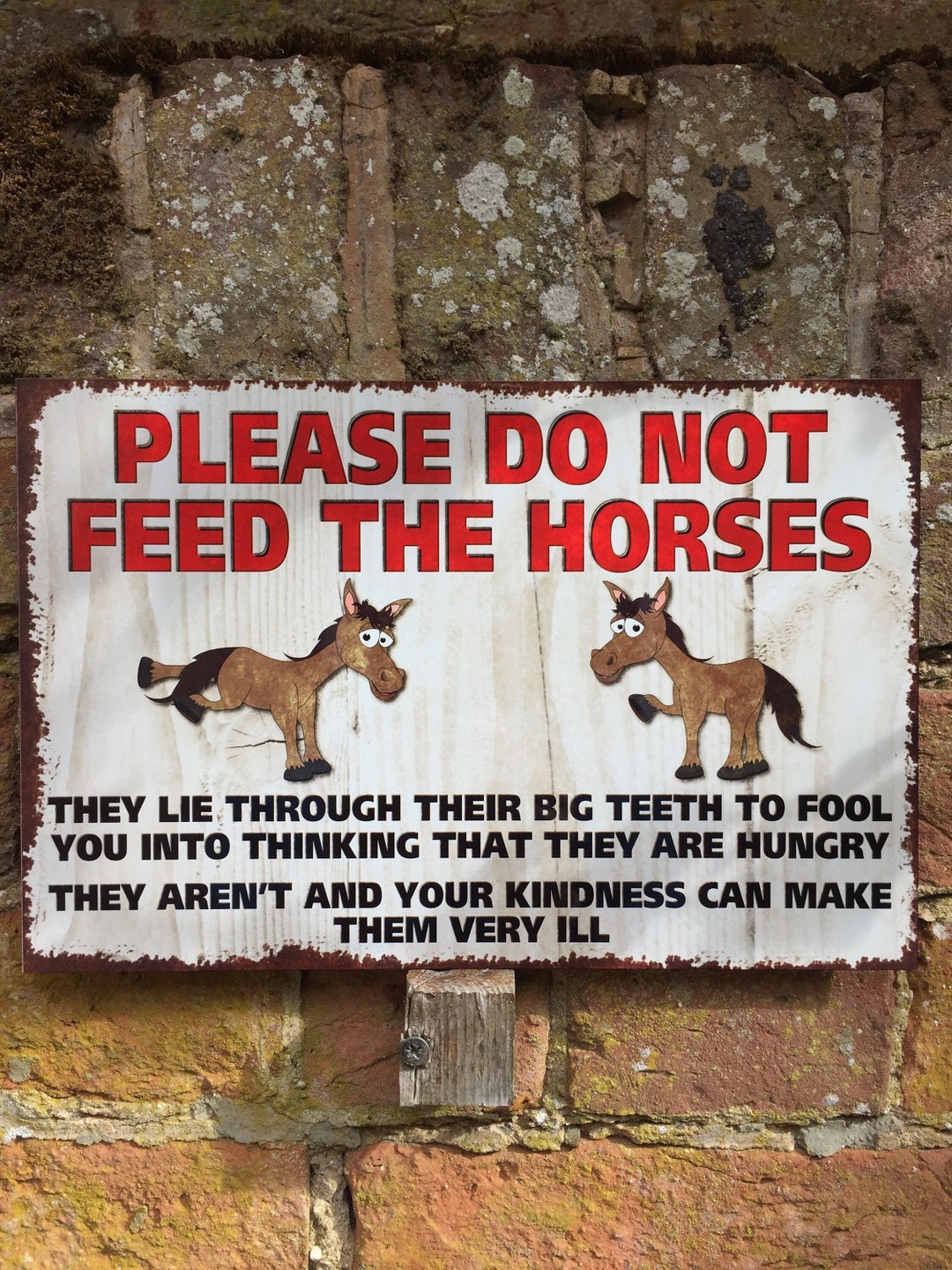 Please Do Not Feed the Horses Metal Sign Landscape (A4 Size 30 X 20cms ...