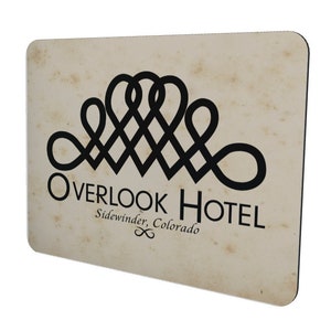 Shining Overlook Hotel logo branded distressed effect Mouse Mat