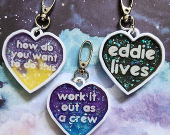 CUSTOM Quote Heart Charm