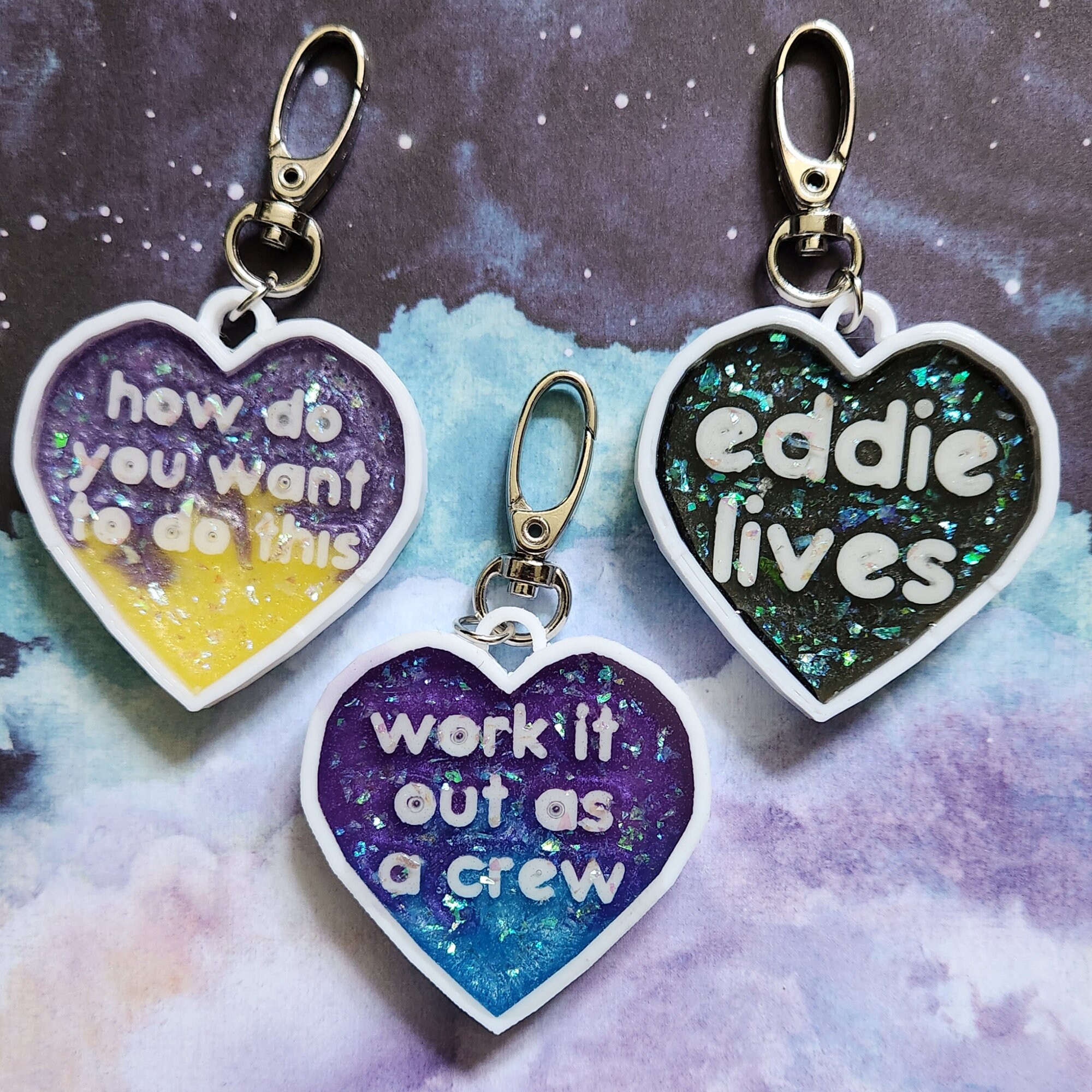 CUSTOM Quote Heart Charm