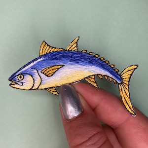 Salmon Fish Patch - Iron on - Applique - Fishing Hat Patch