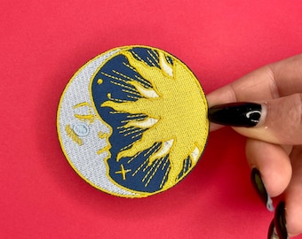 Sonne und Mond Aufnäher - zum aufbügeln - Applikation