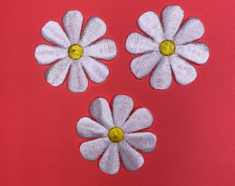 20 pièces fleur fer sur patchs, marguerite fleur Patch petite fleur Patch mignon fleur patchs pour vêtements sac à dos décor patchs