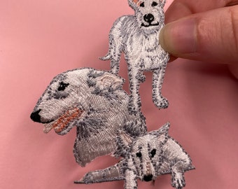 Patch de cachorro Bull Terrier - Realista - Ferro - Aplique