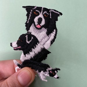 Border Collie Dog Patch - Realistic - Iron on - Applique