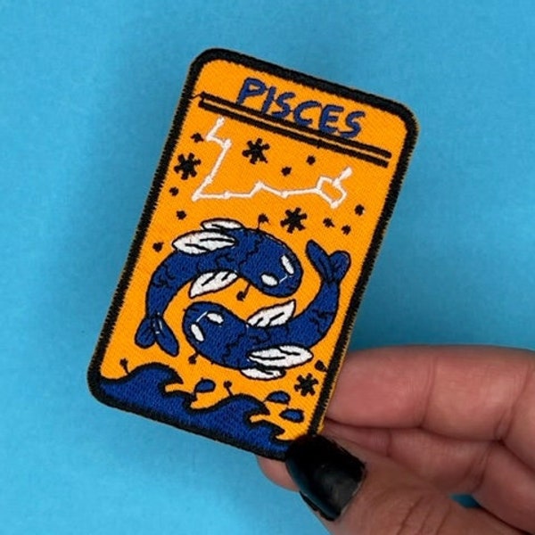 Pisces Zodiac Sign Patch - Iron on - Applique