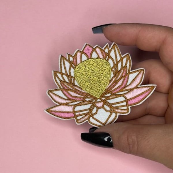 Lotus Flower Patch - Iron on/Sew on - Yoga Symbol