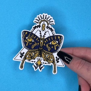 Spiritual Moth Patch - Butterfly - Witchy Goddess Applique - Iron on