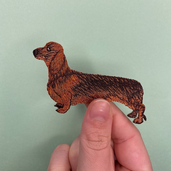 Dachshund Dog Patch - Full Body - Iron on - Applique