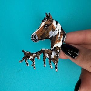 Paint Horse Patch - Realistic - Iron on - Appliqué