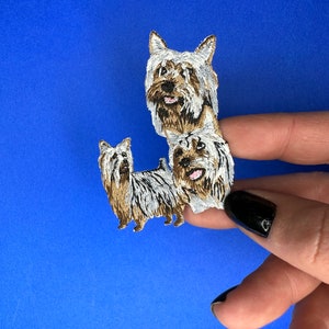 Yorkie / Silky Dog Patch - Iron on - Applique