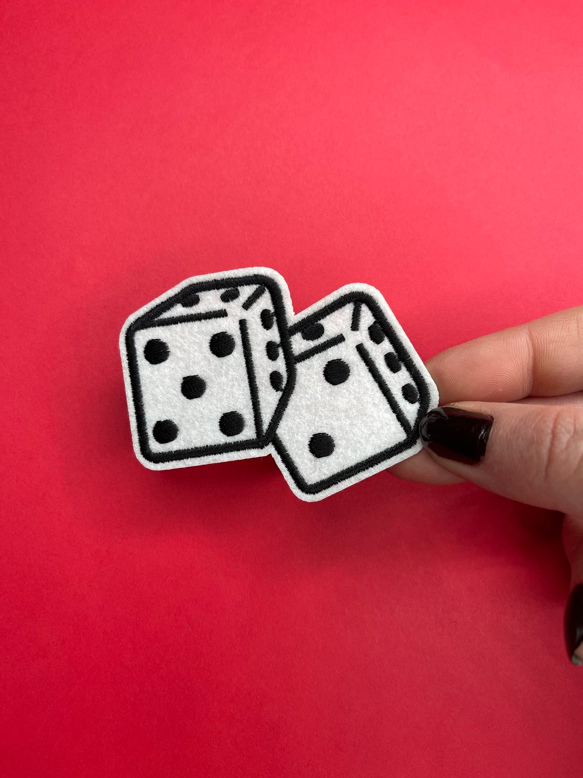 Pair of Dice Patch Lucky 7 Iron on Applique Etsy