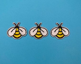 Honey Bee Patch - Set of 3 - Iron on - Applique - Bumble Bee