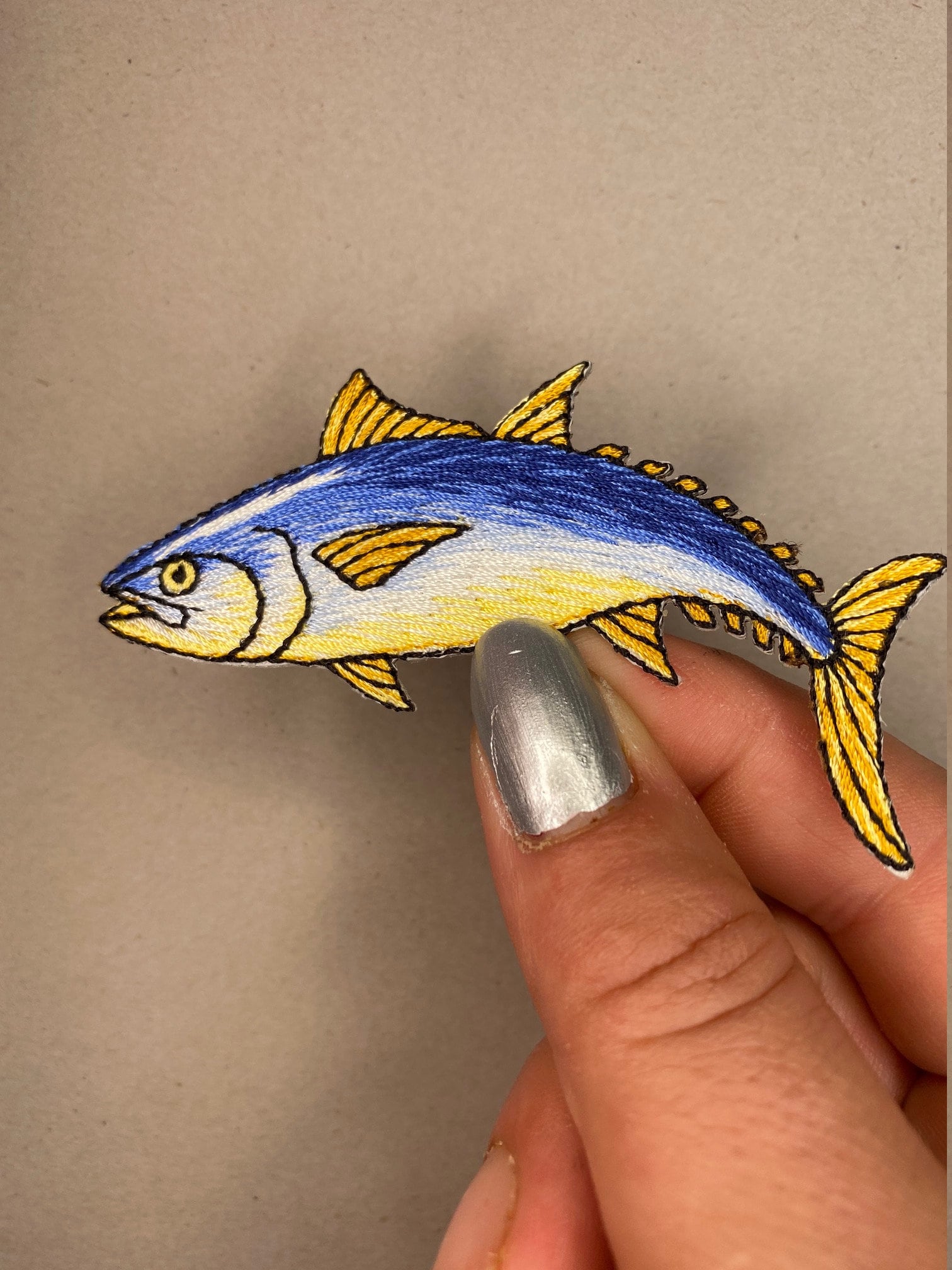 Salmon Fish Patch Iron on Applique Fishing Hat Patch Etsy