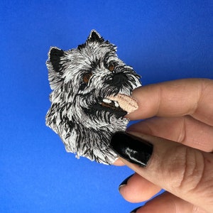 Cairn Terrier Dog Patch - Realistic - Iron on - Applique