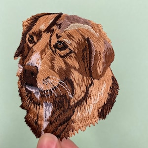 Golden Retriever patch //Iron on//Sew on//Retriever head patch