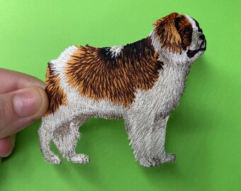 Patch chien Saint-Bernard - fer à repasser - appliqué réaliste