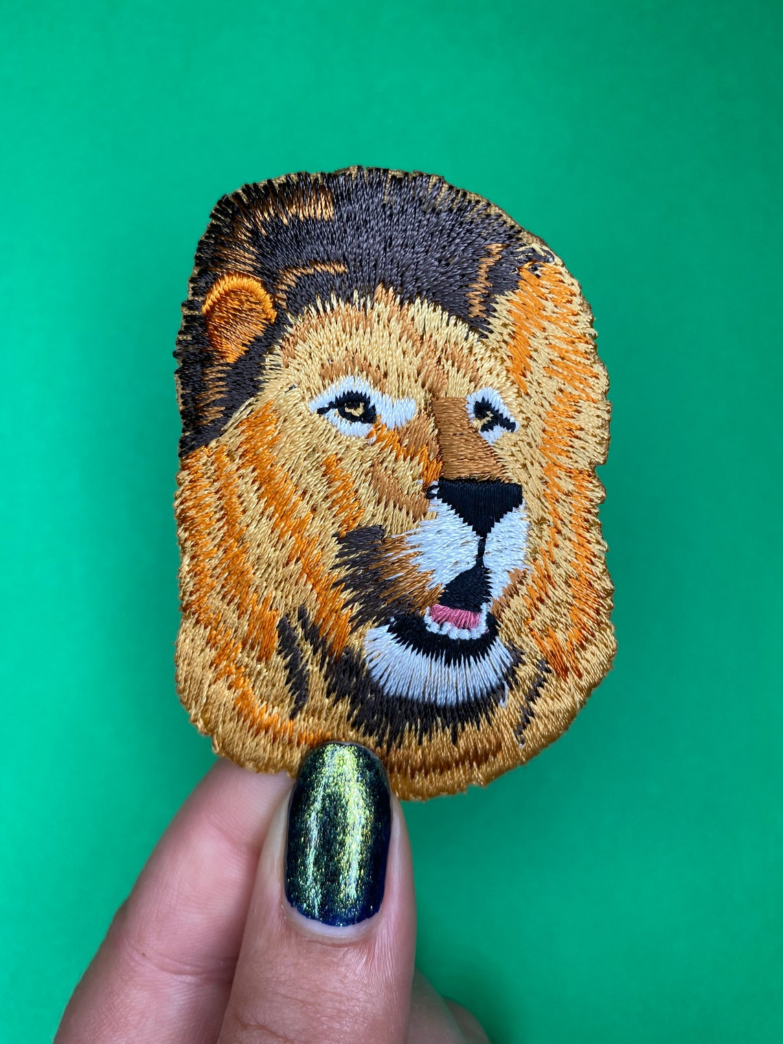 Lion patch iron on sew on Etsy