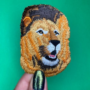 Löwe Patch - Bügeln - Löwenkopf - Applikation