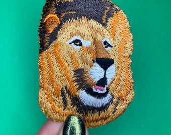 Lion Patch - Iron on - Lion Head - Applique