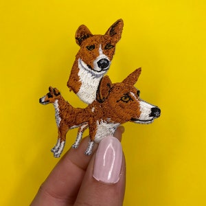 Basenji Dog Patch - Realistic - Iron on - Appliqué