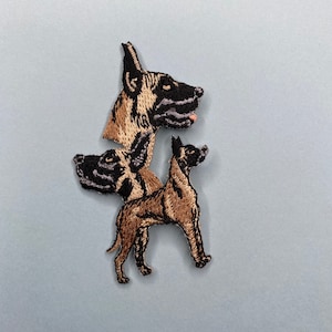Great Dane Dog Patch//Iron on or Sew on//Dog Breed Patches