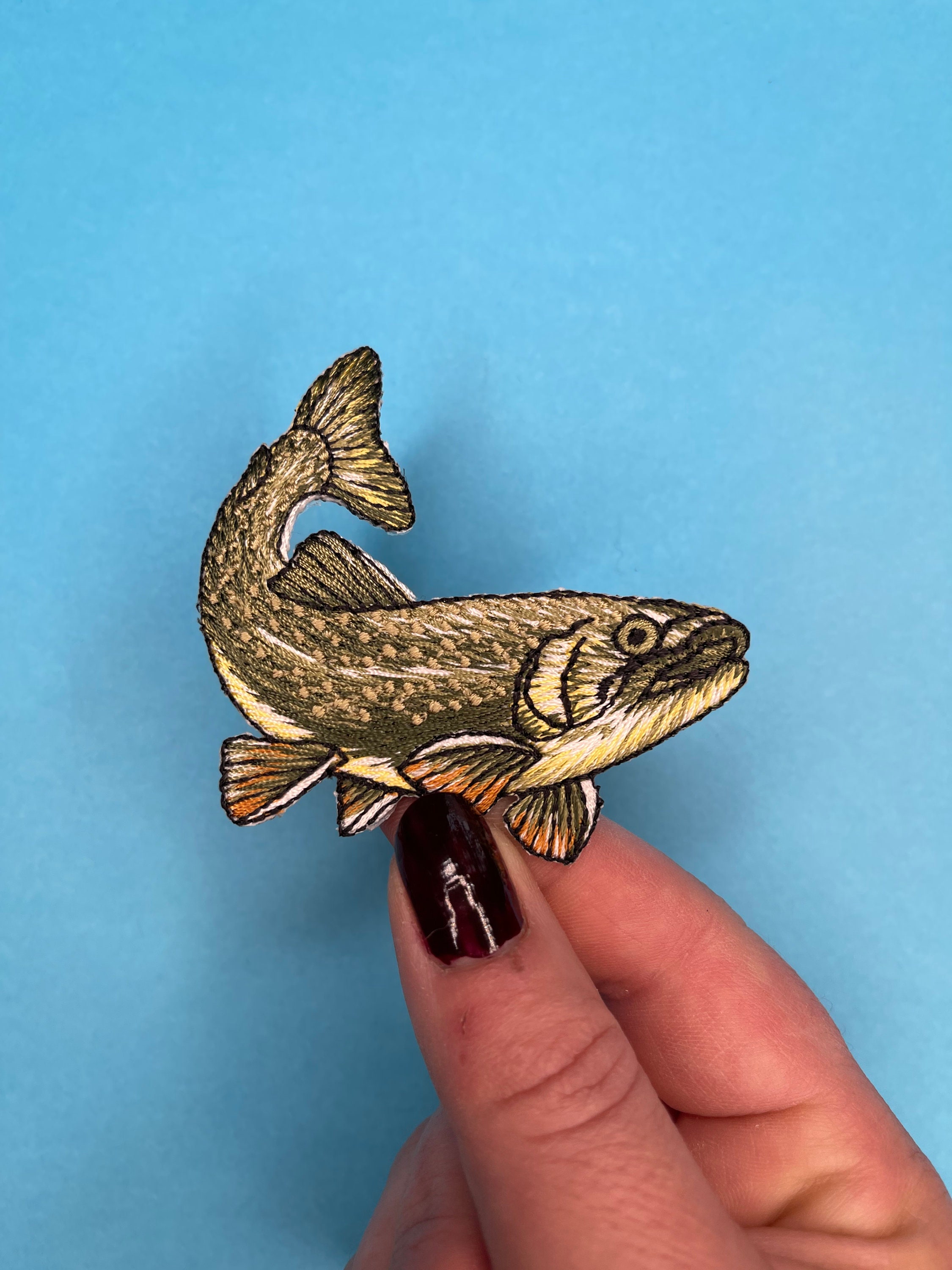 Realistic Fish Patch Set of 2 Iron on Applique Fishing Etsy